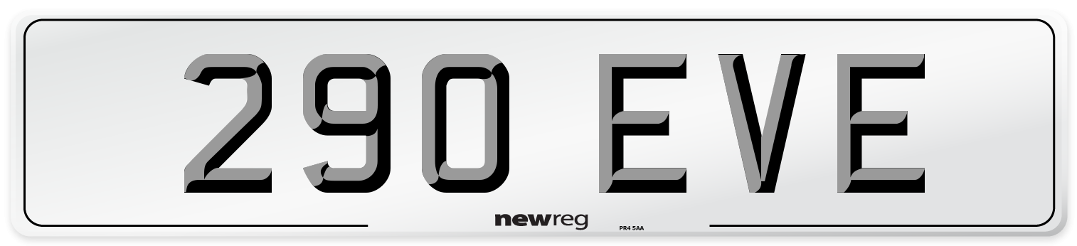290 EVE Number Plate from New Reg